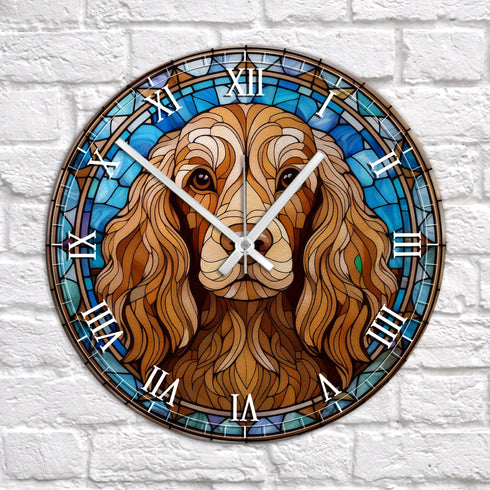 Cocker Spaniel Chocolate Suncatcher Effect Clock